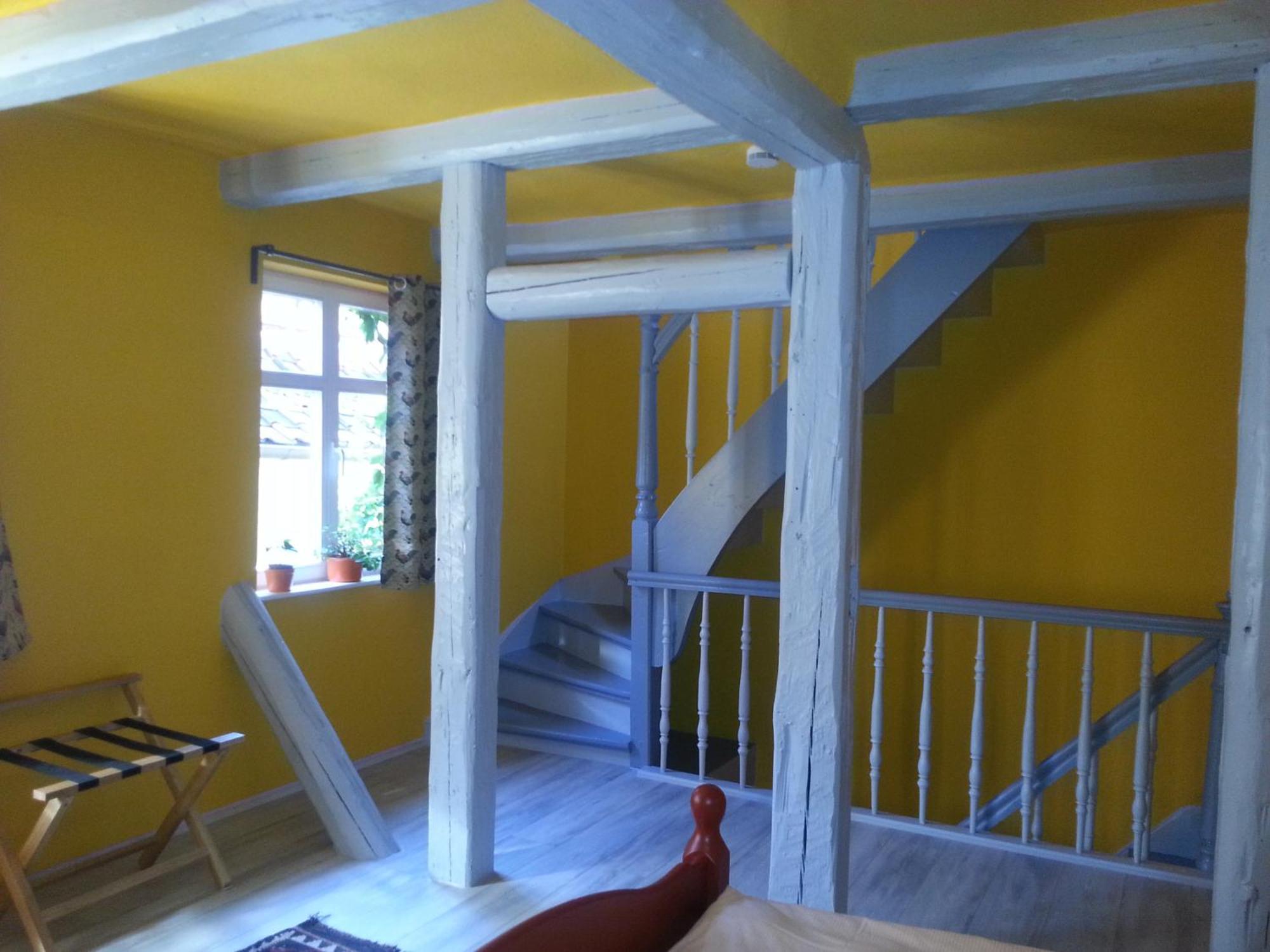 Fachwerkhotel - Ferienhaeuser Vorhof Zur Hoelle เควดลินบวร์ก ภายนอก รูปภาพ