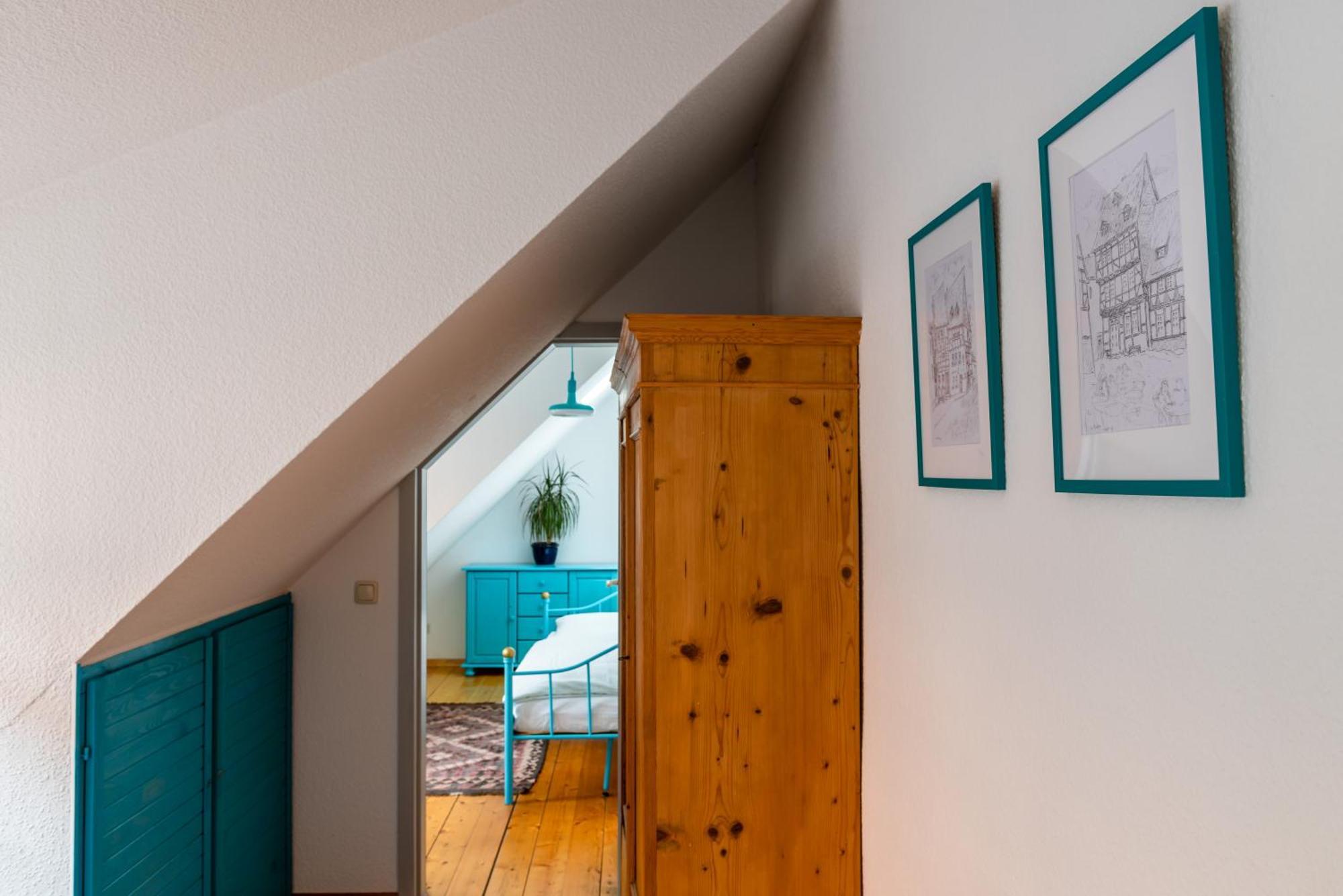 Fachwerkhotel - Ferienhaeuser Vorhof Zur Hoelle เควดลินบวร์ก ภายนอก รูปภาพ